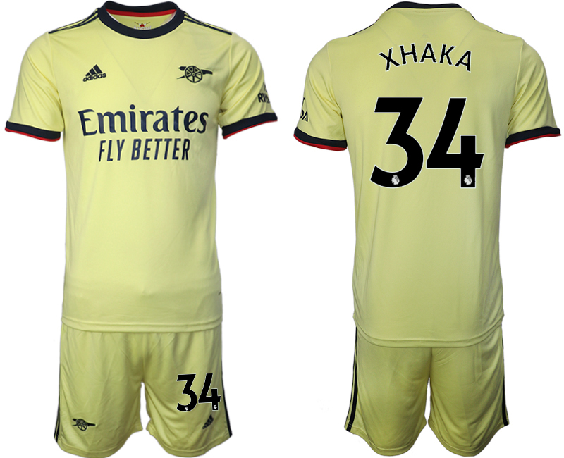 Men 2021-2022 Club Arsenal away yellow #34 Soccer Jersey